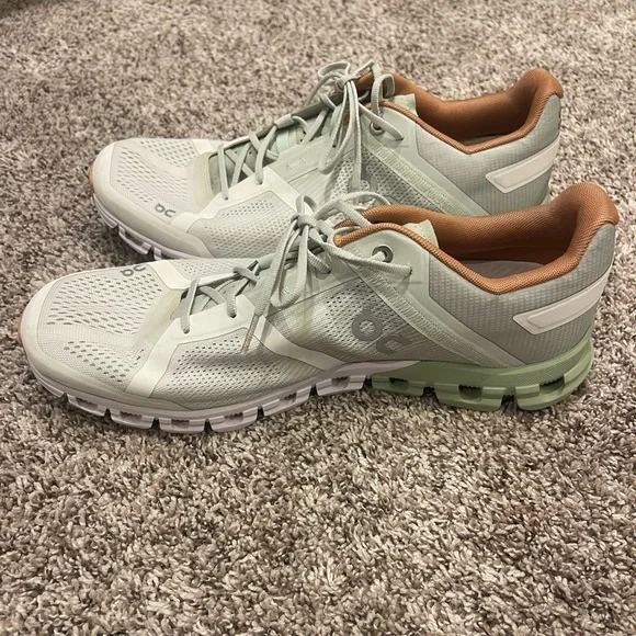 ON Cloudflow Womens Shoes Size 11, Color: Aloe/White - Picture 5 of 10